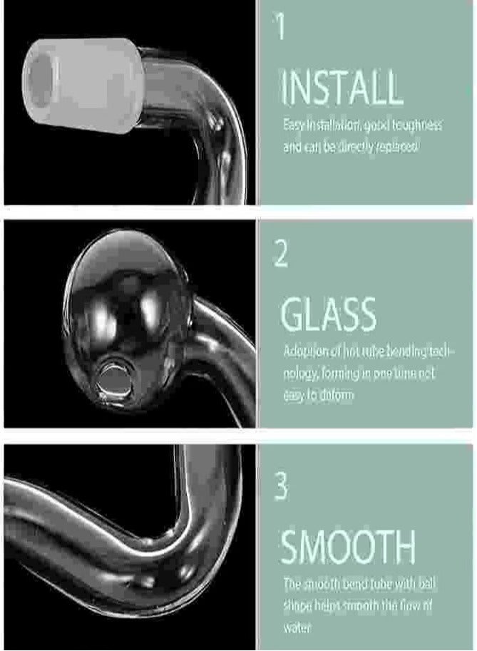 10 Pcs 10mm Clear Glass Fountain Inflow Pipe Aquarium Filter Tubing For Aquarium Planted Fish Tank