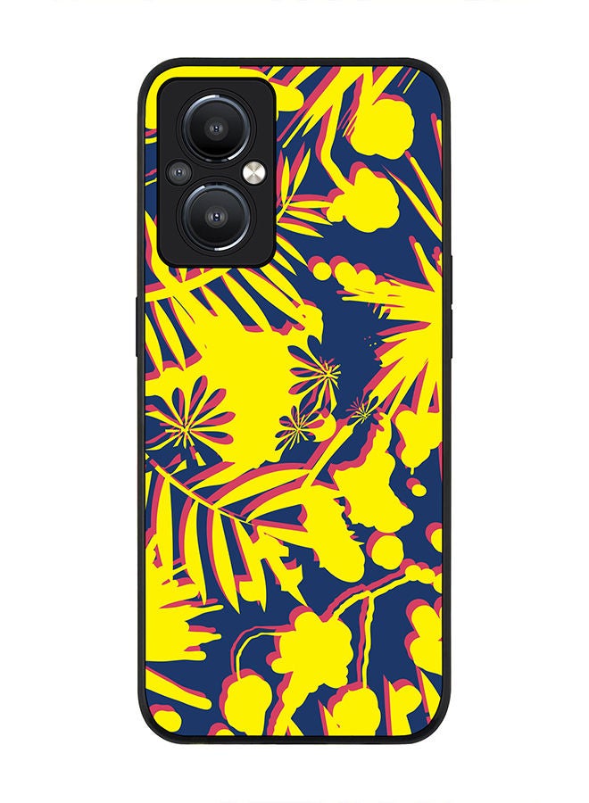 Stylizedd Rugged Black edge case for Reno8 Z 5G / Reno8 Lite 5G / Reno7 Z 5G Slim fit Soft Case Flexible Rubber Edges Anti Drop TPU Gel Thin Cover - Hawaii Jungle - Image 1