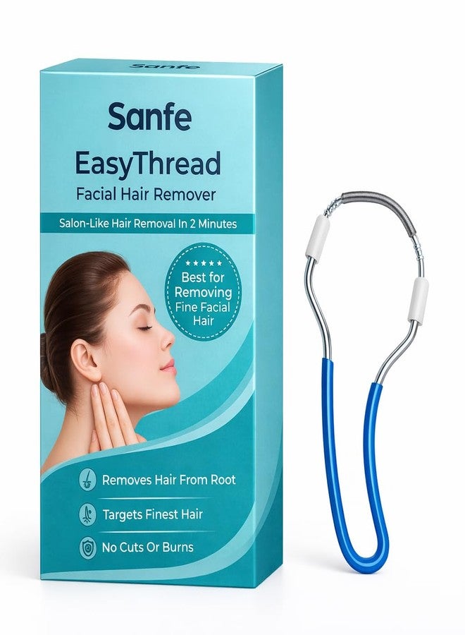 Sanfe EasyThread Facial Hair Remover | Pack of 1 | Painless Threading Tool for Women | Removes Facial Hair from Root | Spring Hair Removal Tool for Upper Lip, Chin & Face | Portable Face Hair Remover for Fine Hair - Image 1