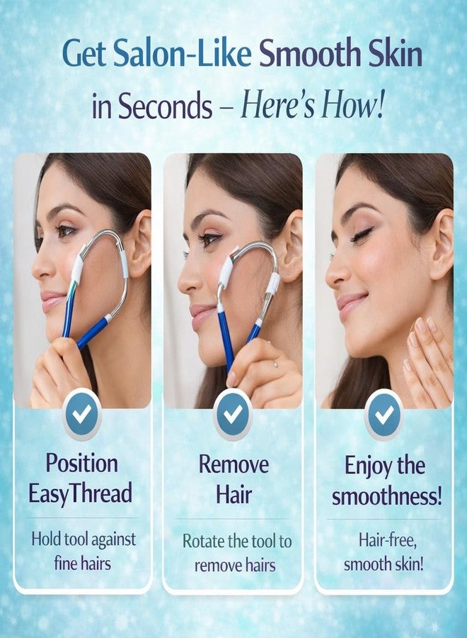 Sanfe EasyThread Facial Hair Remover | Pack of 1 | Painless Threading Tool for Women | Removes Facial Hair from Root | Spring Hair Removal Tool for Upper Lip, Chin & Face | Portable Face Hair Remover for Fine Hair - Image 5