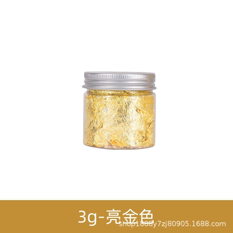 Oates Gold Foil Broken [10G-Bottled] Painting Nail Art Gold Foil Paper Broken Copper Foil Fragments - Image 1