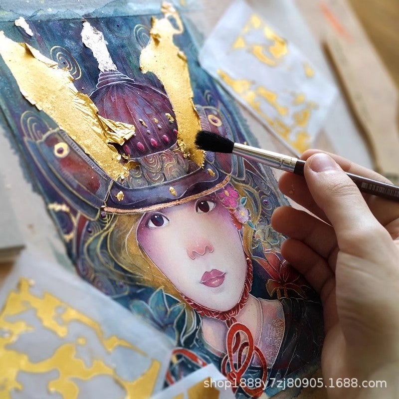 Oates Gold Foil Broken [10G-Bottled] Painting Nail Art Gold Foil Paper Broken Copper Foil Fragments - Image 4