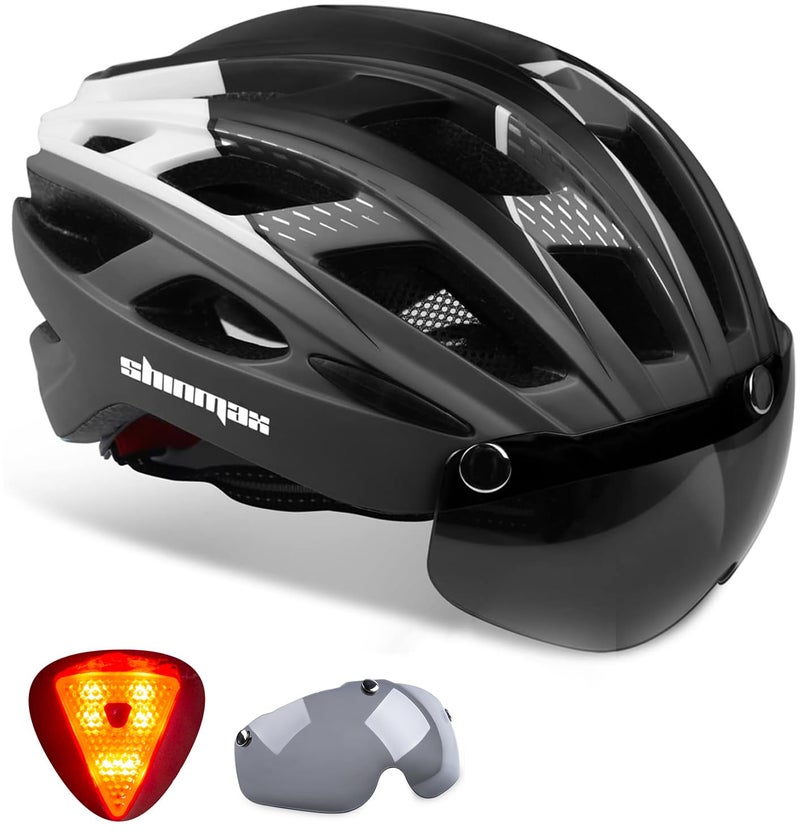 Shinmax Bike Helmet CPSCCPC Bike Helmet for Adult Men Women with Magnetic GogglesLed Back Light Cycling Helmet Adjustable SMT69 - Image 2