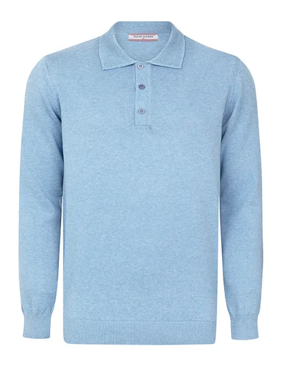 FELIX HARDY Pullover with Polo Collar