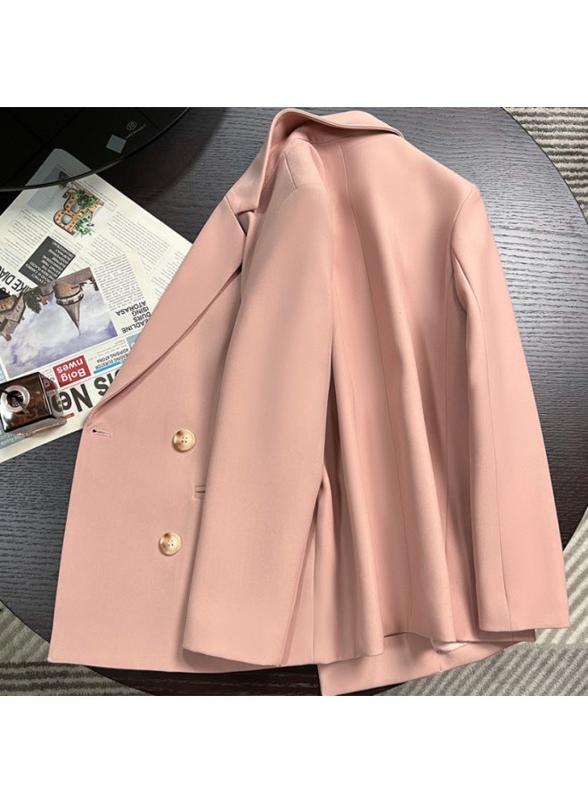 Lotus Root Starch Color Suit Jacket Women's Spring And Autumn Design Niche Gentle Sweet All-match Suit 