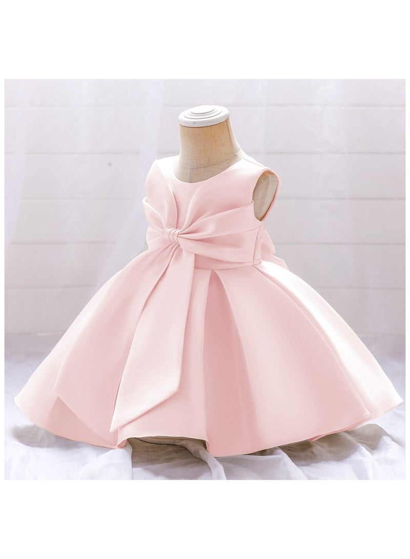 D'Daniela D' Daniela - Fluffy Party Dress with the Bowl in front for Girls Light Pink Colour - Image 2