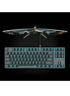 T-DAGGER ROCK POW 87 Keys Mechanical Gaming Keyboard With Ice Blue LED Backlit Quick Response USB Wired E-sport Waterproof 87 Keys Keyboard For Windows/MacOS/Android And PC Gamers Hot Swappable Blue Switch  - Image 4