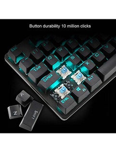 T-DAGGER ROCK POW 87 Keys Mechanical Gaming Keyboard With Ice Blue LED Backlit Quick Response USB Wired E-sport Waterproof 87 Keys Keyboard For Windows/MacOS/Android And PC Gamers Hot Swappable Blue Switch  - Image 2
