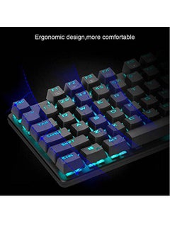 T-DAGGER ROCK POW 87 Keys Mechanical Gaming Keyboard With Ice Blue LED Backlit Quick Response USB Wired E-sport Waterproof 87 Keys Keyboard For Windows/MacOS/Android And PC Gamers Hot Swappable Blue Switch  - Image 3