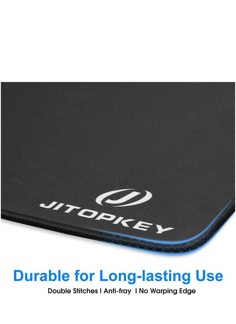 JITOPKEY - Large Gaming Mouse Pad 800x300x3MM with Superior Micro-Weave Cloth, Extended Desk Mousepad with Stitched Edges, Non-Slip Base, Water Resist Keyboard Pad for Gamer, Office & Home - Image 1