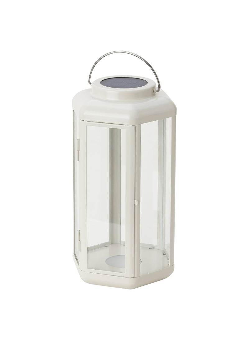 AS SEEN ON TV LED solar powered table lamp lantern beige 28 cm 