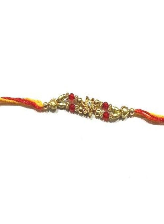 Ekdant American Diamond Stone Rakhi Raksha Bandhan Rakhi & Silk Thread - Beautiful Rakhi RK1 - Image 1