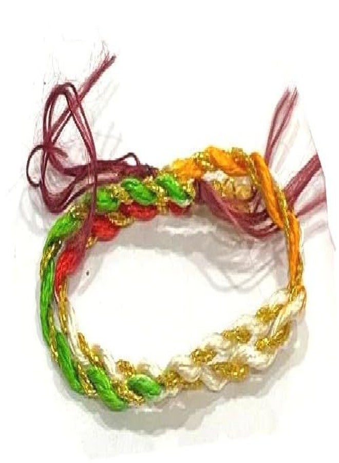 Ekdant American Diamond Stone Rakhi Raksha Bandhan Rakhi & Silk Thread - Beautiful Rakhi RK1 - Image 3