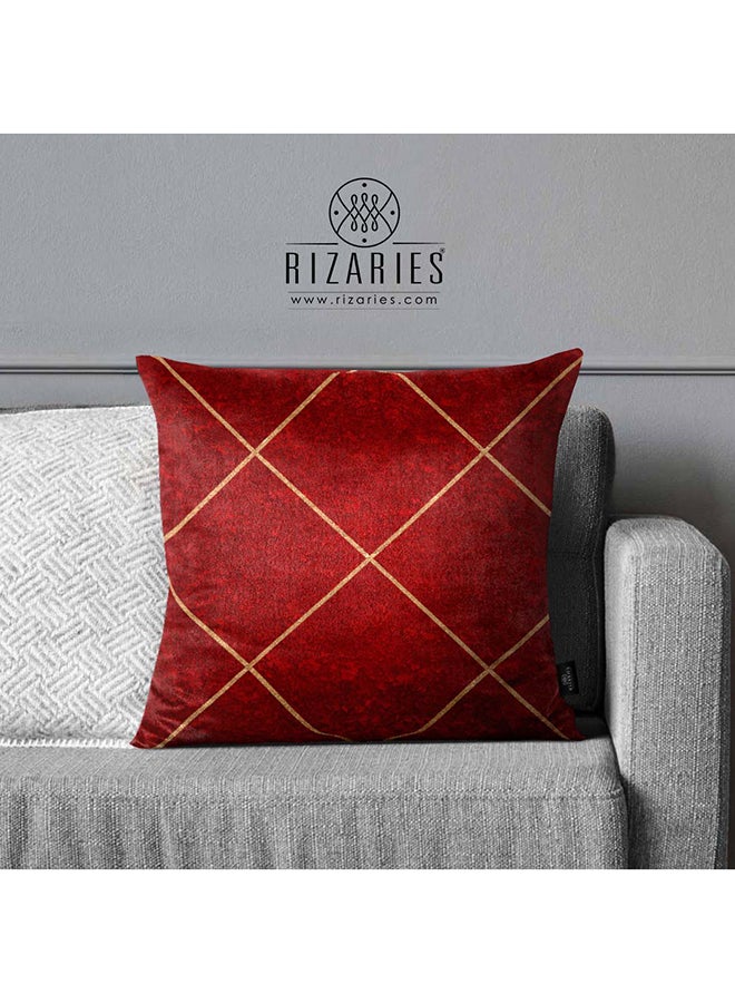 RIZARIES وسادة رمي سوبر سوفت مارون ذهبية مرصعة بالألماس - Image 1