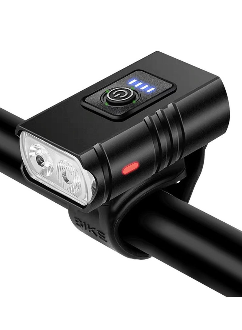 Anmi Rechargeable Bike Lights with Electric Bell, Ultra Bright Bicycle Lights for Night Riding, Bicycle Light, LED Bike Front Light, Bike Accessories, for All Bicycles, Road, Mountain, Night Riding  - Image 1