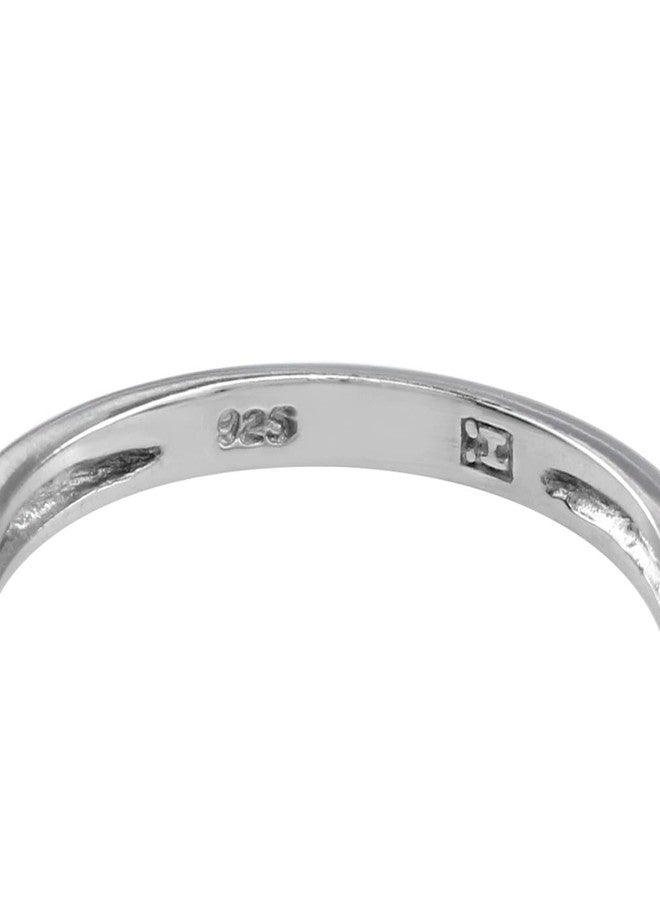 Silvershake 7mm Natural Moonstone 925 Sterling Silver Victorian Style Solitaire Ring Size 10.5 - Image 5