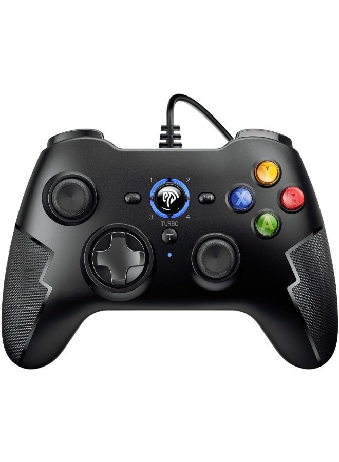 EasySMX Classic Gamepad EasySMX 9100Pro Wired Gaming Controller Compatible with PC/PS3/Android/Android TV BOX/Steam/Tesla Plug and Play USB Gamepad with Hall Effect Linear Triggers Dual Vibration Turbo Function Long Life Buttons - Image 2
