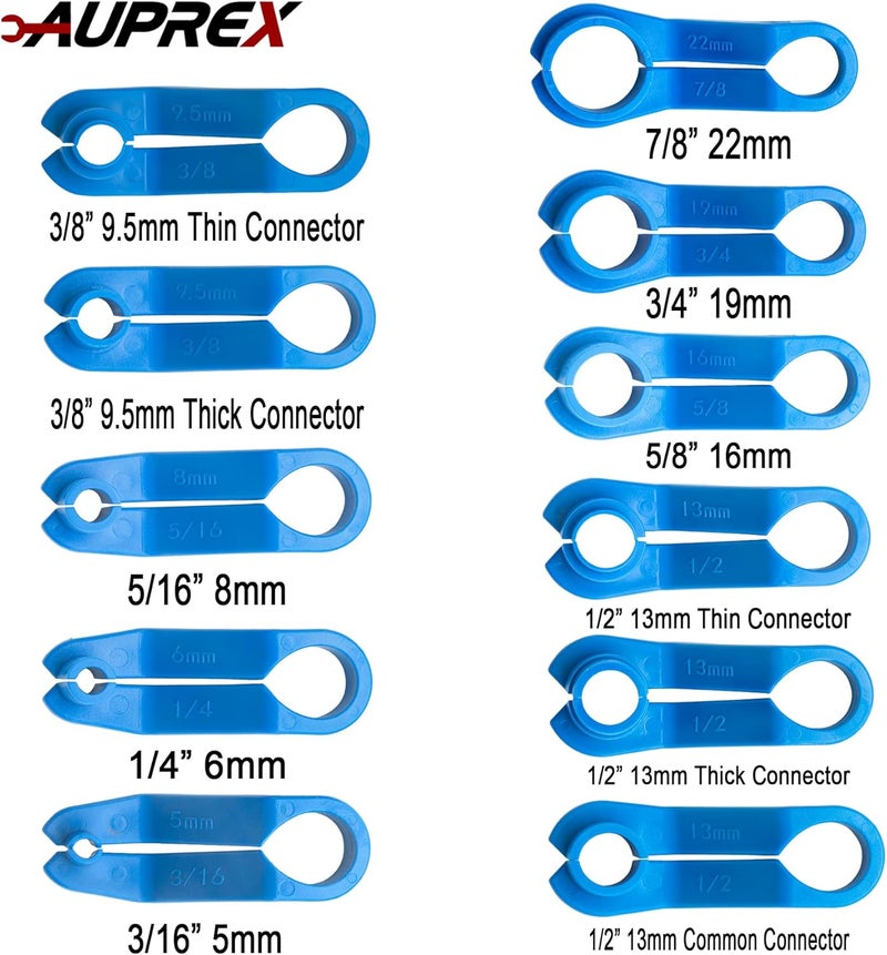 AUPREX 11 PCS AC/Fuel Line Disconnect Removal Tool Set for Ford and Others, Transmission Oil Cooler Line Quick Disconnect Kit from 3/16 to 7/8 Inch - Image 2