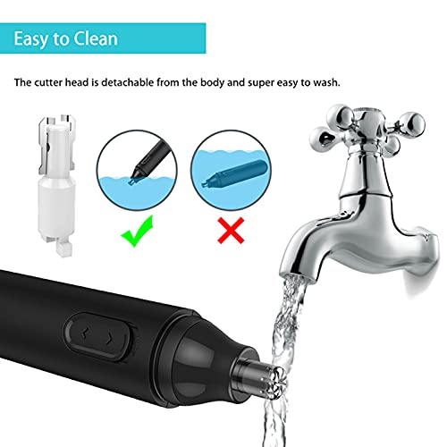 Qisebin Upgraded Nose and Ear Hair Trimmer, Professional Painless Nose Hair Remover for Men and Women, Electric High-speed Rotating Waterproof Stainless Steel Nose Hair Trimmer,Black - Image 2