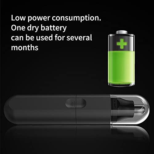 Qisebin Upgraded Nose and Ear Hair Trimmer, Professional Painless Nose Hair Remover for Men and Women, Electric High-speed Rotating Waterproof Stainless Steel Nose Hair Trimmer,Black - Image 5