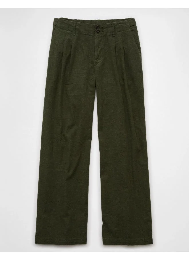 امريكان ايجل AE Stretch Linen-Blend High-Waisted Wide-Leg Trouser