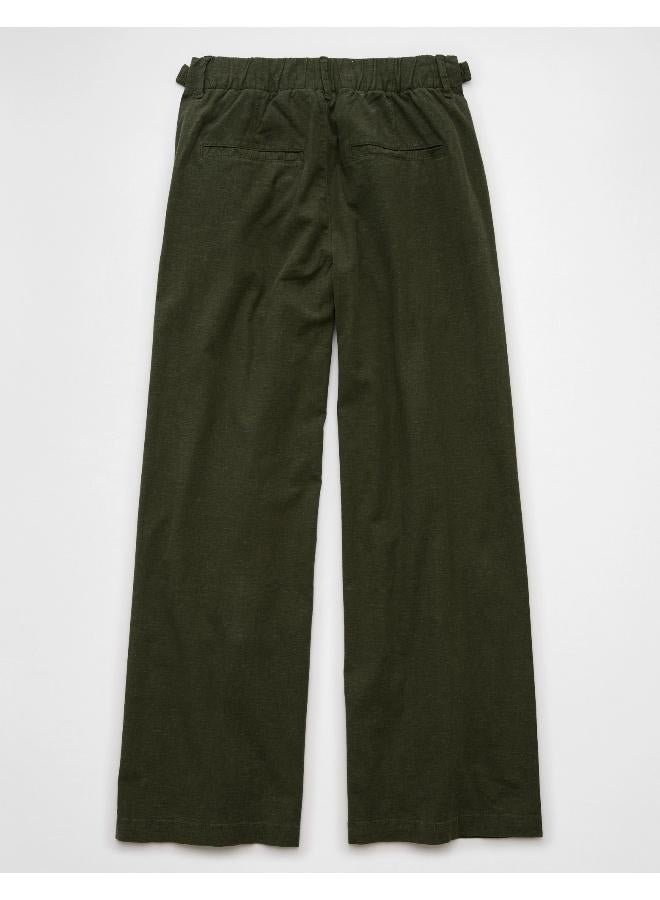 American Eagle AE Stretch Linen-Blend High-Waisted Wide-Leg Trouser  - Image 2