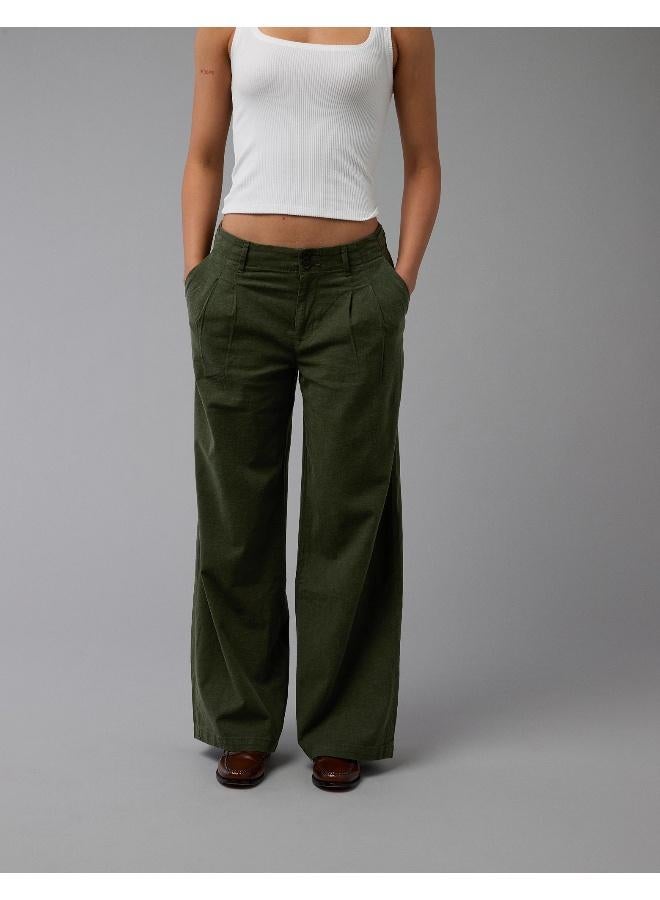 American Eagle AE Stretch Linen-Blend High-Waisted Wide-Leg Trouser  - Image 1