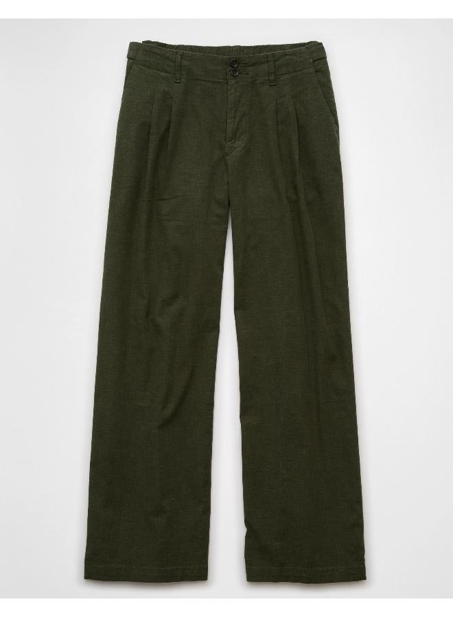American Eagle AE Stretch Linen-Blend High-Waisted Wide-Leg Trouser  - Image 3