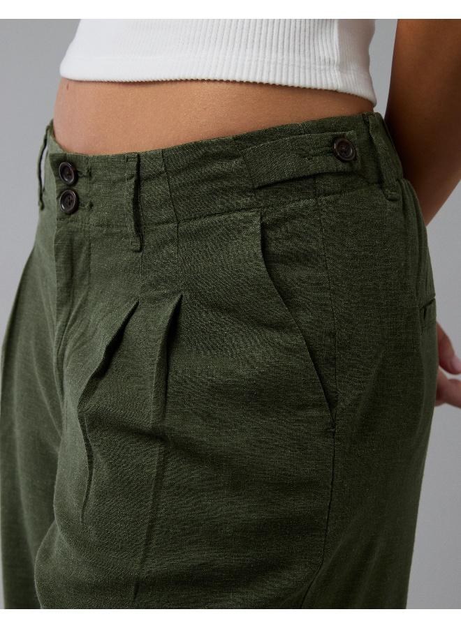 American Eagle AE Stretch Linen-Blend High-Waisted Wide-Leg Trouser  - Image 5