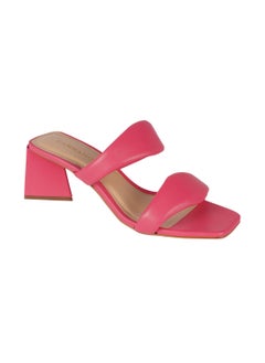 CARRANO Carrano Ladies DUO STRAPS Puffy Mid Heel Triangle Sandal Leather 429003 Cab123  - Image 1