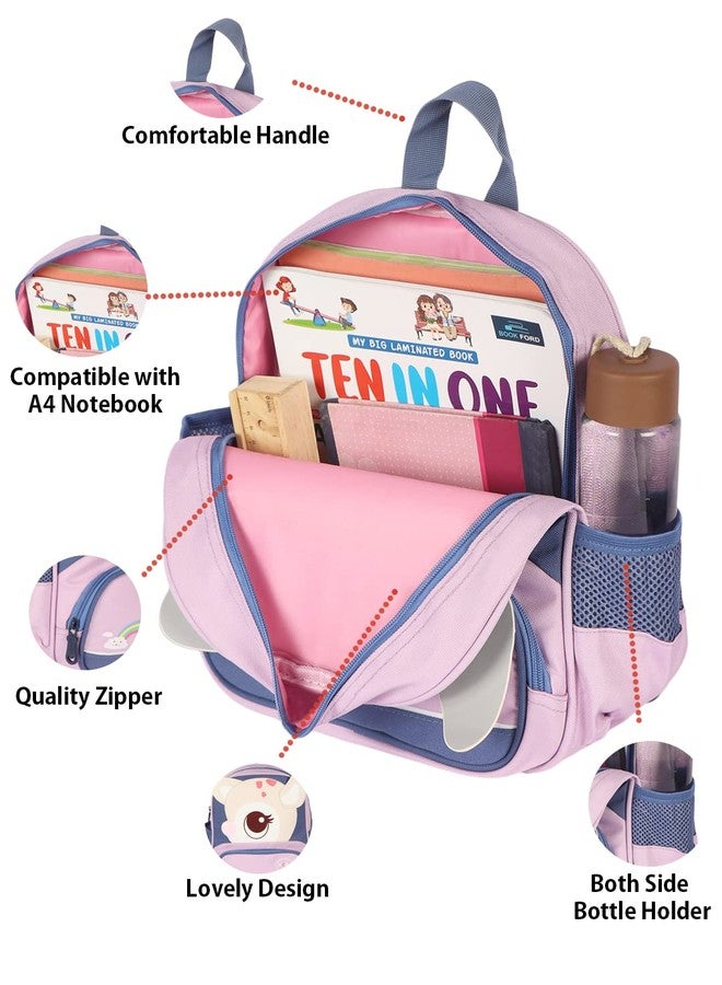 PASSION PETALS Girls Kids School Bag Girls Deer School Backpack For Kids For Age 2-6Years - Purple - Image 3