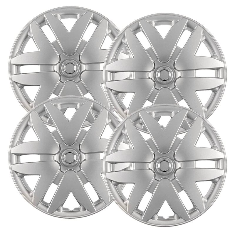 Premium Quality 16 inch Silver HubcapsWheel Covers fits 2004 2005 2006 2007 2008 2009 and 2010 Toyota Sienna Heavy Duty Construction Set of 4 61124AMS4