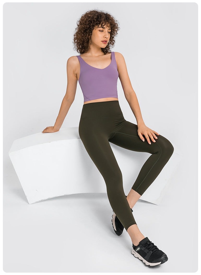 Women's Tank Top Padded Sports Bra Running Workout Yoga Crop Top - Image 3