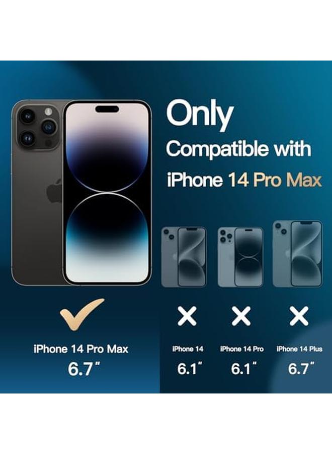 Jetech Crossbody Case For Iphone 14 Pro Max 6.7 Inch With Adjustable Lanyard Strap Clear Transparent Anti Yellowing Shockproof Protective Phone Cover With Neck Cord Space Black - Image 2