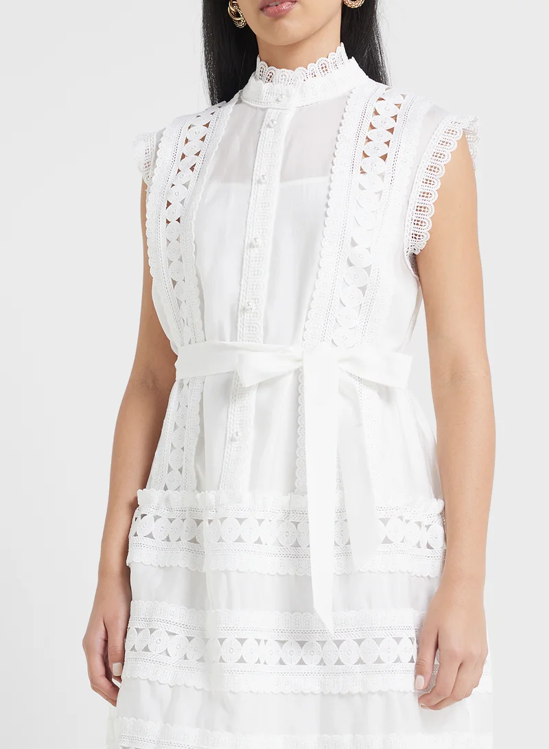 Jovonna London Eyelet Sleeveless Dress