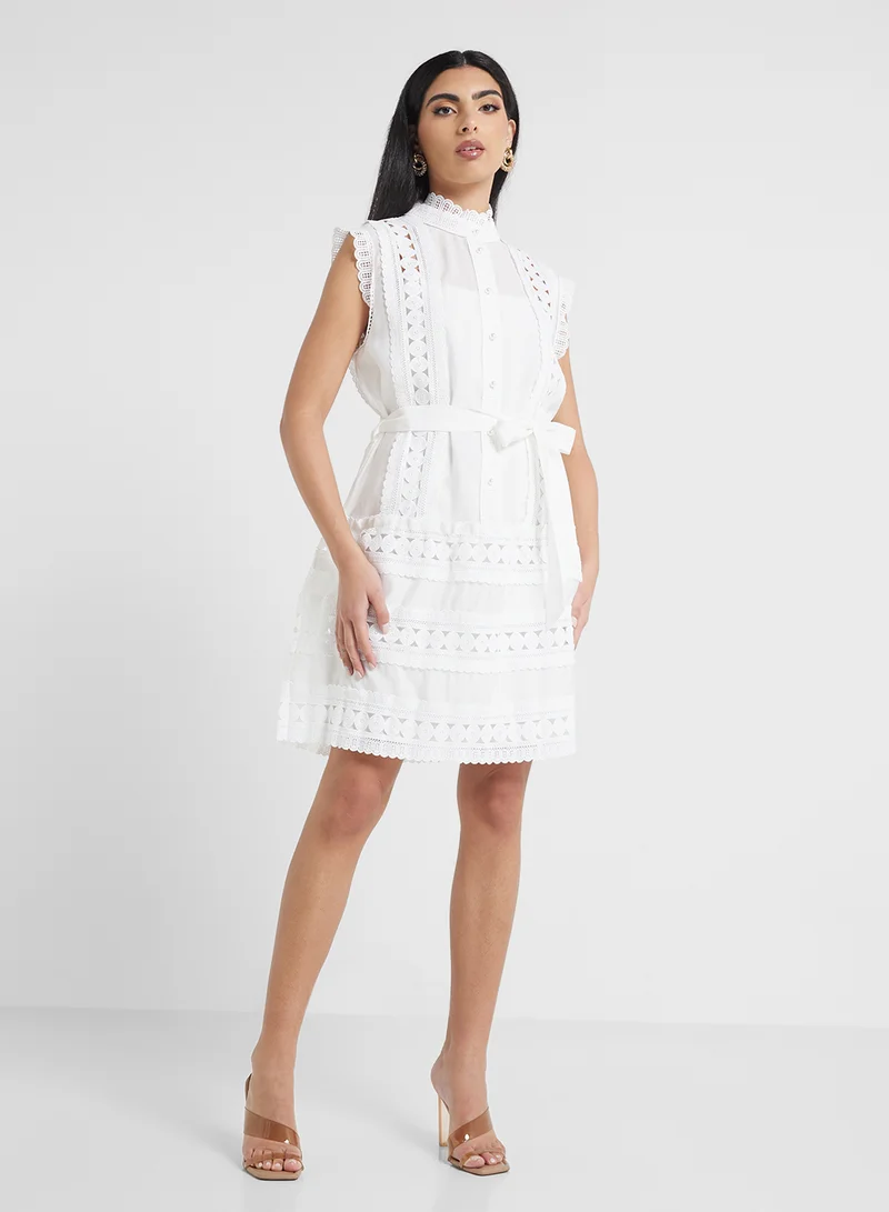 Jovonna London Eyelet Sleeveless Dress