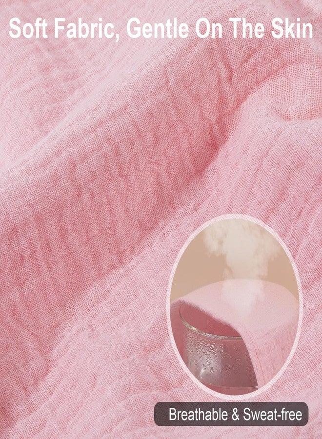 FIOBEE Hooded Baby Towels 100% Muslin Baby Bath Towels for Newborn with Animal Design Ultra-Soft and Absorbent Bath Essentials for Toddler, Unisex Girls Boys 30 x 30 inch, Pink Bunny - Image 2