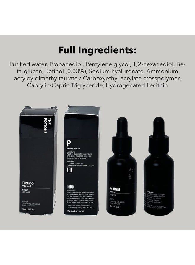 THE POTIONS Retinol Serum 30ml - Vitamin A, Anti-aging, Pore refining - Product of Korea - Image 2