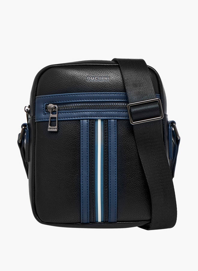 DUCHINI Striped Crossbody Bag with Adjustable Strap  - Image 1