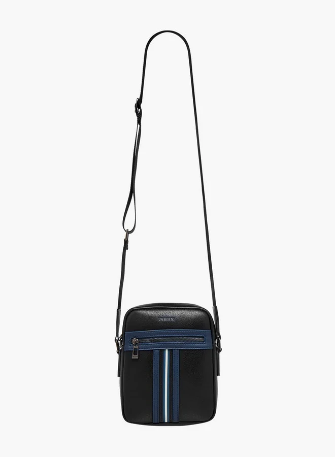 دوتشيني Striped Crossbody Bag with Adjustable Strap