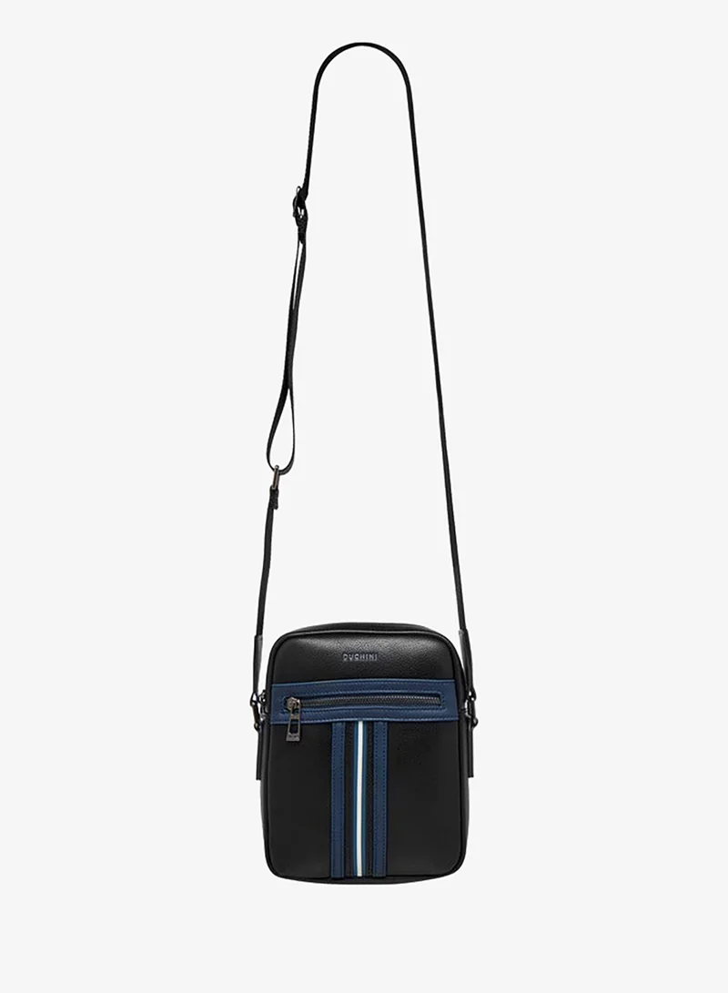 DUCHINI Striped Crossbody Bag with Adjustable Strap