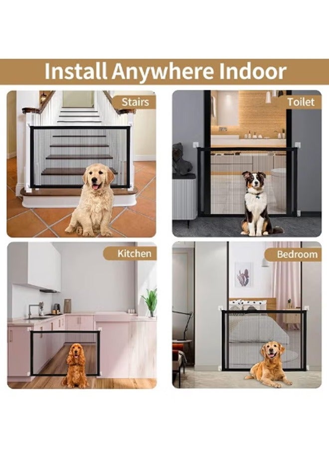 Pet Gate, Dog Isolation Net, Portable Foldable Pet Isolation Fence Dog Barrier Safety Fence Safety Magic Enclosure Net Extra Wide Retractable Adjustable Portable Folding Mesh Dog Gate - Image 3