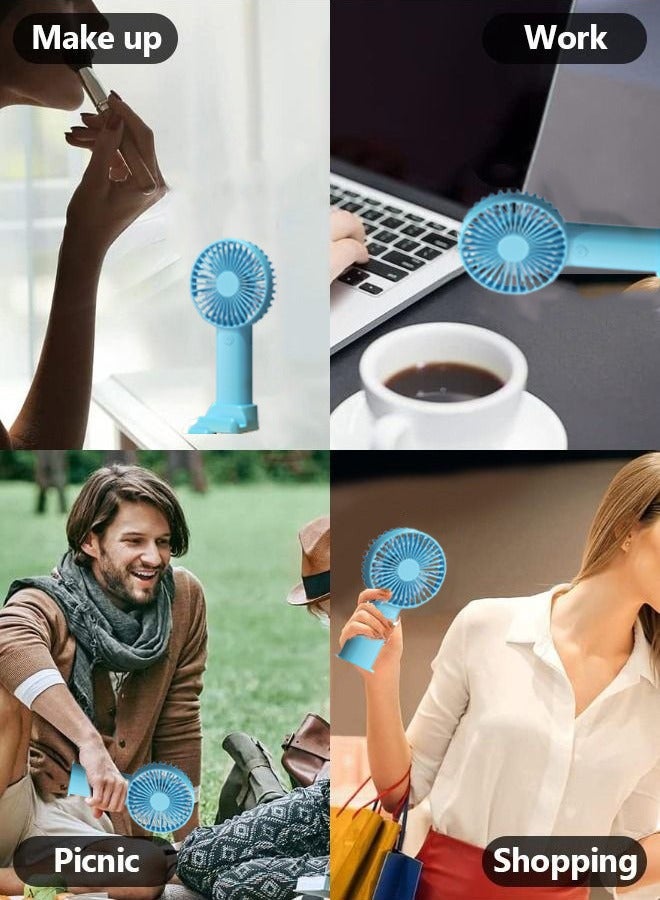 مروحة يد صغيرة | عمر البطارية 6 ساعات | شحن سريع USB-C | 3 مستويات سرعة | تصميم صامت للمكتبات - Image 3
