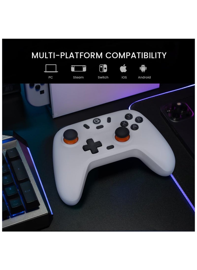 Generic - GameSir Nova Lite 2.4g Wireless Controller for Windows PC, iPhone, Android, Switch & Steam Deck, Bluetooth Controller Gamepad with Hall Effect Trigger,Turbo,Rumble Vibration(Nova Lite White) - Image 1
