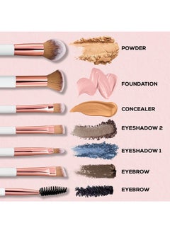 Renee Renee All In 1 Professional Makeup Brush Set Of 6, Premium Easy To Hold & Precise Application For Face, Eyes & Brows | Cruelty Free & Uniquely Designed Super Soft Bristles For Unparalleled Precision  - Image 3