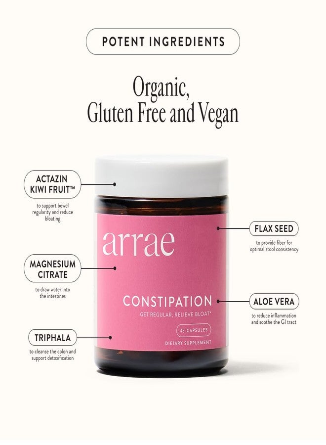 Arrae Constipation Relief: Natural Colon Cleanse, Fast-Acting Capsules for Regular Bowel Movements & Gut Health, Digestive Detox, Bloating Relief for Women & Men, Gut Cleanse (60 Count - Image 4