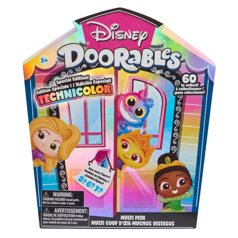 Just Play Disney Doorables Multi Peek Technicolor Takeover, 1.5-inch Collectible Figurines, 5-7 Figures Inside, Kids Toys for Ages 5 Up by Just Play - Image 1