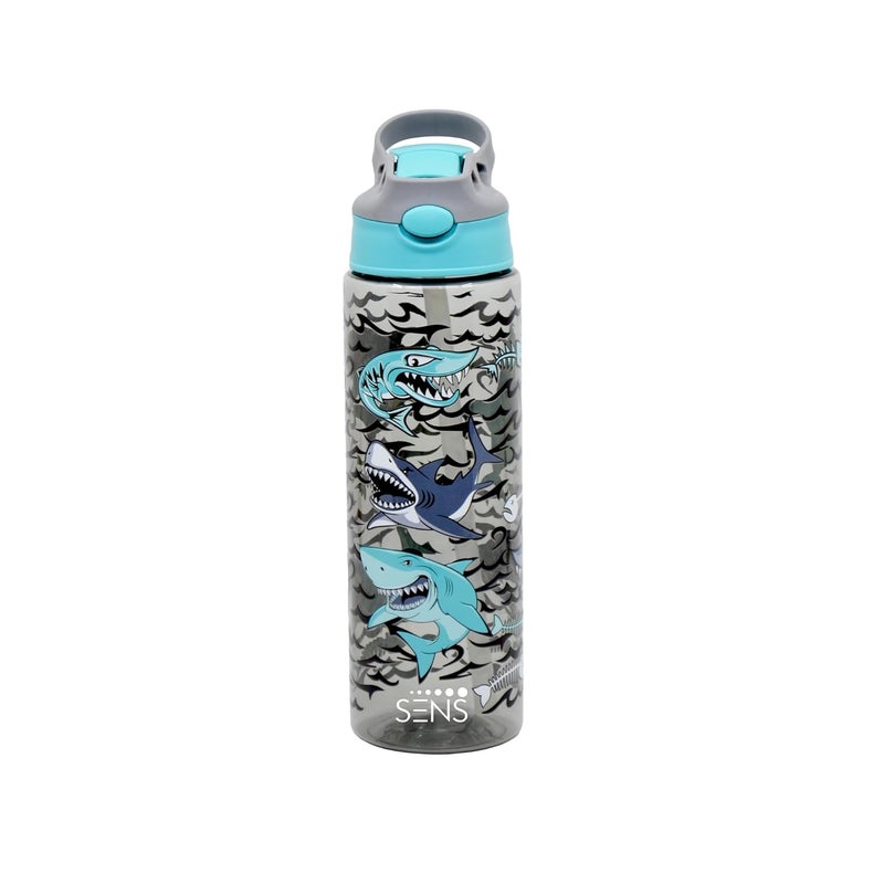 SENS AquaPlay kids Water Bottle with sipper, Food grade, leak proof & BPA free, school & Picnic Bottle | Boys & Girls| 700ml | Shark - Image 1