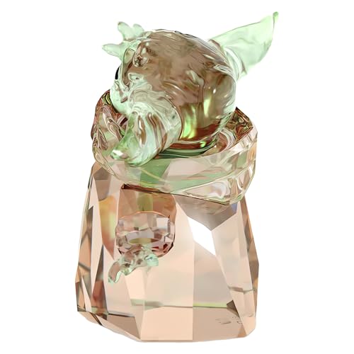 Swarovski Star Wars The Mandalorian, The Child Crystal Figurine, Teal and Brown Crystals - Image 3