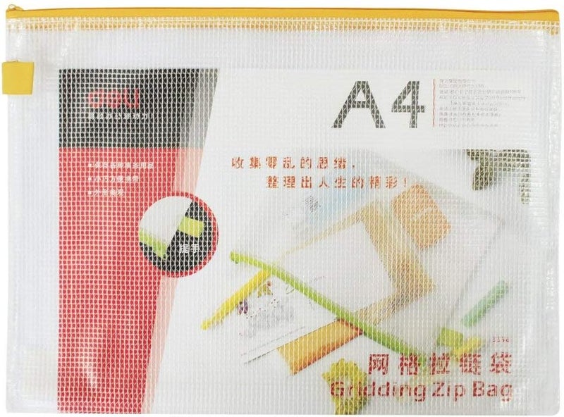 Deli E5596 Zip Bag Mesh, Assorted Color - 10 PCs - Image 1